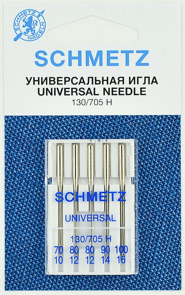 Иглы Schmetz универсальные (70x1, 80x2, 90x1, 100х1), 5 шт в Балаково