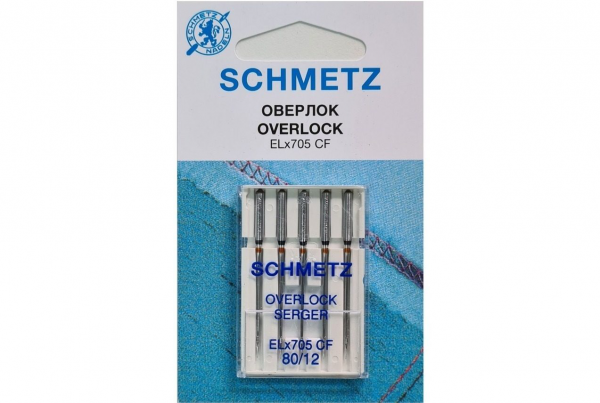 Иглы Schmetz для оверлока ELx705 CF №80, 5 шт в Балаково